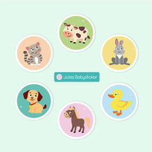 Lade das Bild in den Galerie-Viewer, Babys Bauernhof - Textilaufkleber Set aus hochwertiger Acetatseide