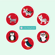 Lade das Bild in den Galerie-Viewer, Kontrast - Babys Lieblingsfarben. Textilaufkleber Set aus hochwertiger Acetatseide