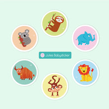 Lade das Bild in den Galerie-Viewer, Süße Tiere 1 - Textilaufkleber Set aus hochwertiger Acetatseide